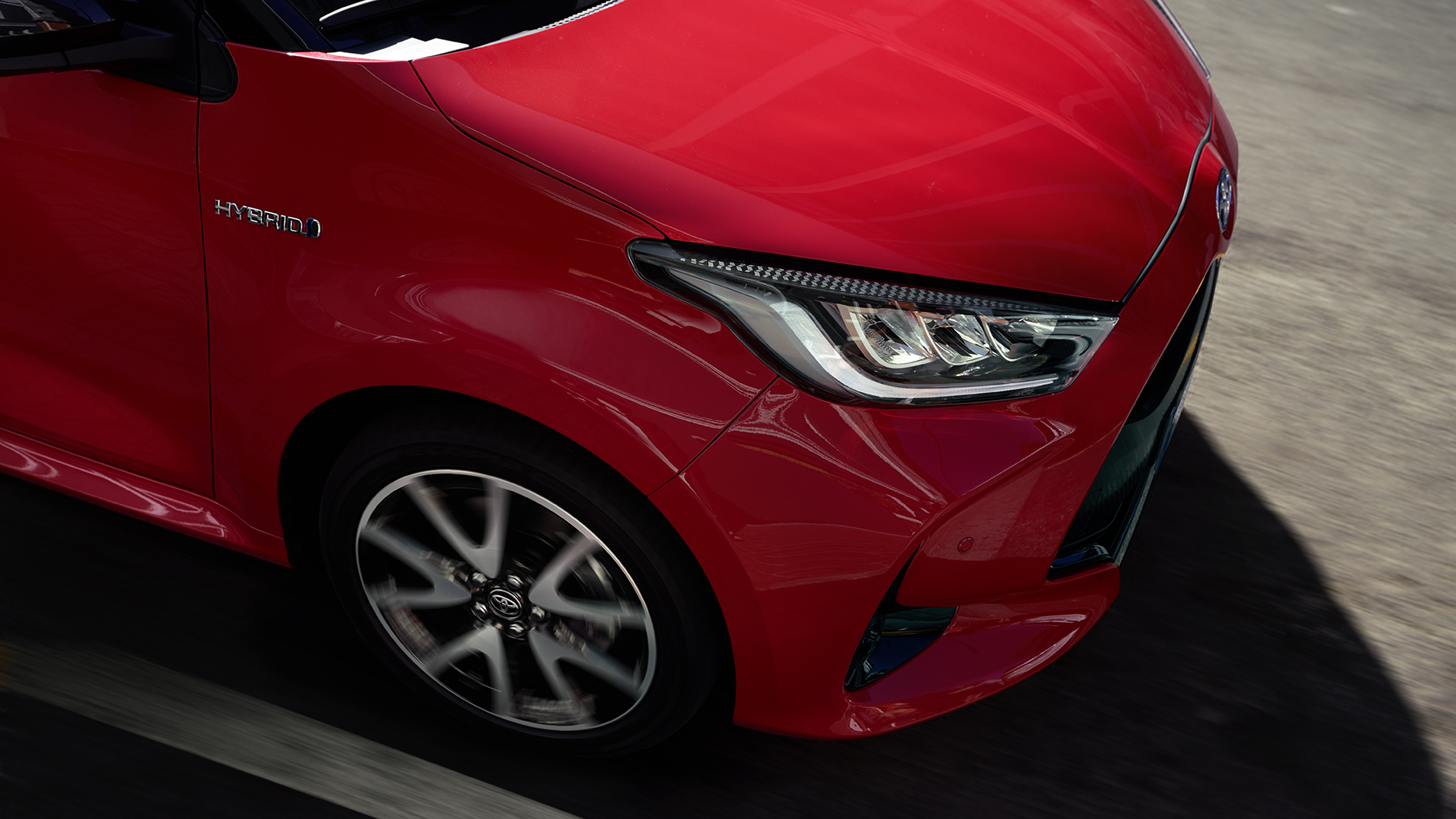 2020 Yaris Hybrid Ovenfra Front Detalje 1900X1069